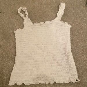 Abercrombie smocked white tank